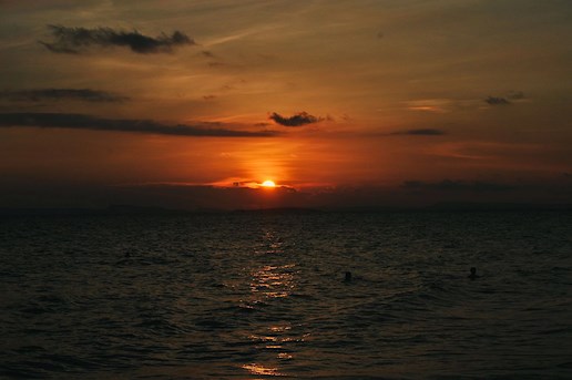 Otres beach, sihanoukville, cambodia, sunset