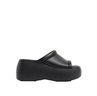 Bimbaylola black leather platform sandals